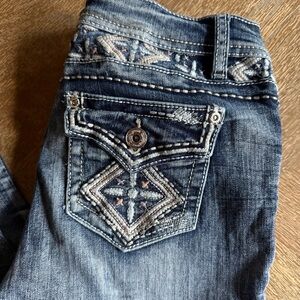Stylish Embroidered Girls Bootcut  Western jeans revolution by revolt size 14